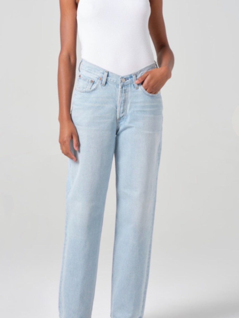 Agolde V Waist Baggy in Extract